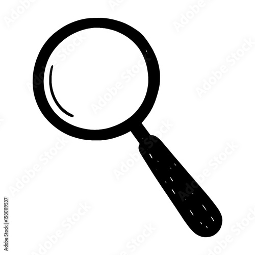 Simple magnifying glass icon vector