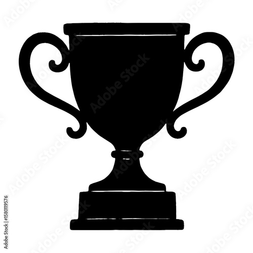 Elegant trophy silhouette illustration vector