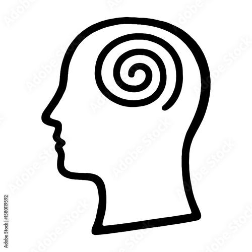 Abstract mind spiral illustration vector