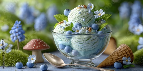 National Ice Cream Day celebration in a fairy village