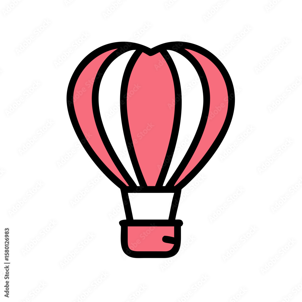 Obraz premium Hot Air Balloon Vector Icon