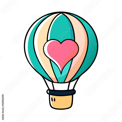 Hot Air Balloon Vector Icon