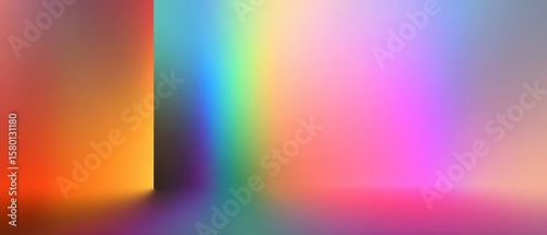 Soft, vibrant gradient colors in a studio setting