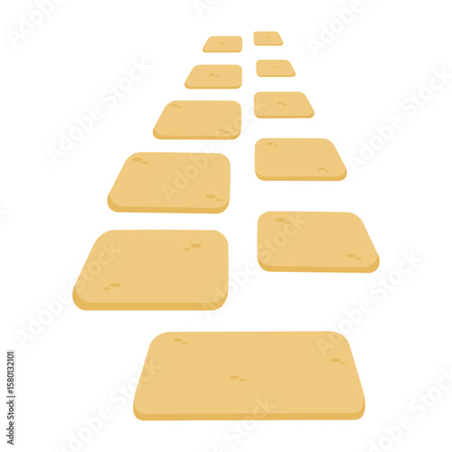 Illustration of Stepping Stones on Pathway