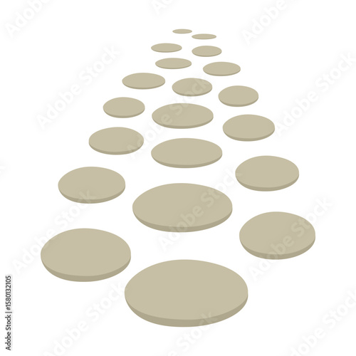 Illustration of Stepping Stones on Pathway