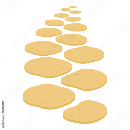 Illustration of Stepping Stones on Pathway