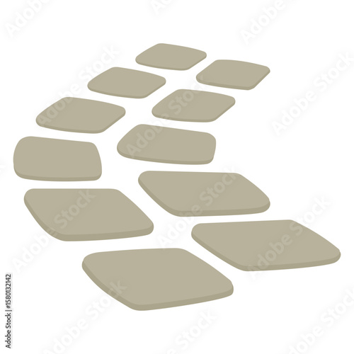 Illustration of Stepping Stones on Pathway