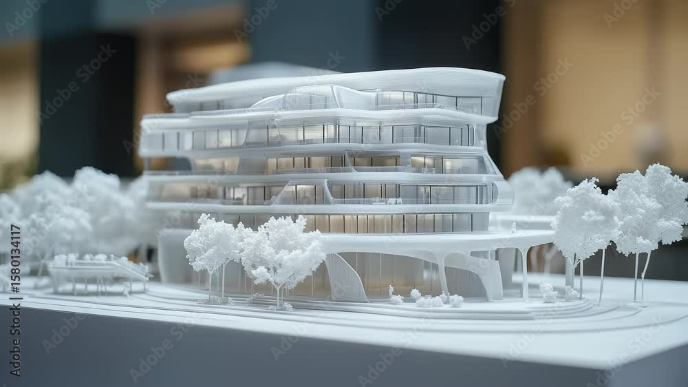 Exquisite architectural model showcasing future design concepts