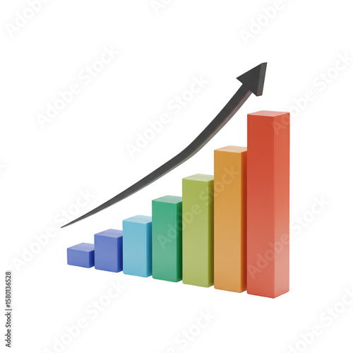 3d Growth Graph with Arrow on Transparent Background Illustration Free Download 3d Growth Graph with Arrow on Transparent Background Illustration - GFXLoad