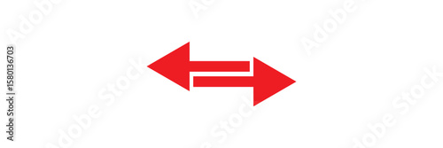 Dual sided arrow vector, icon, silhouette design. Semicircular thin, long double ended arrow vector design for website, app and logo design. Vector illustration of duel side arrow eps 10. 
