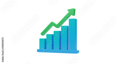 Free Download 3d Growth Graph Arrow Chart Business Success Transparent Background - GFXLoad