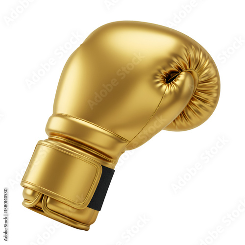 3d Illustration Gold Boxing Glove for Sport Fight Champion and Prize