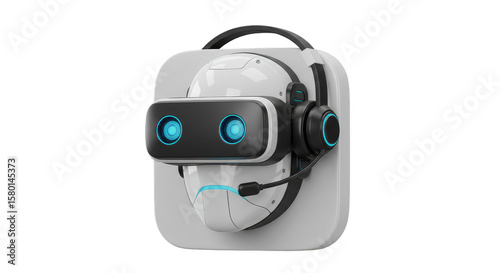 3D Render VR Headset Virtual Reality Gaming Technology Device