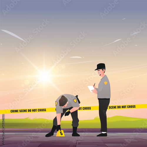 Police are investigating the crime scene footage