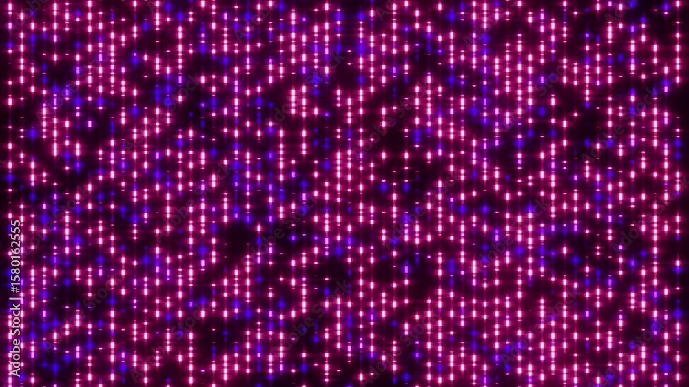 Background visual loop motion graphic with neon pink and blue rectangles on a dark background