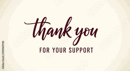Elegant Calligraphic Thank You Message Expressing Gratitude and Appreciation.
