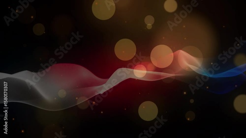 colorful wave and bokeh