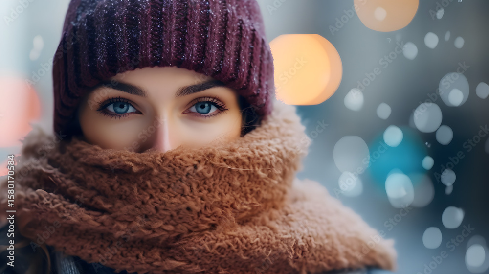 young woman in winter clothes young woman in winter clothes