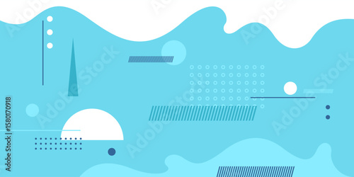 Composition with geometric shapes. Abstract background for design. A template for advertising in a modern style. Stylish illustration for the poster. Trendy stylish graphics.