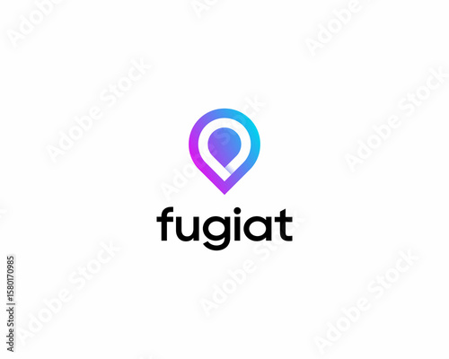 Free Download Gradient pin logo concept. Universal gps navigation vector sign. Location destination logotype. Vector illustration - GFXLoad