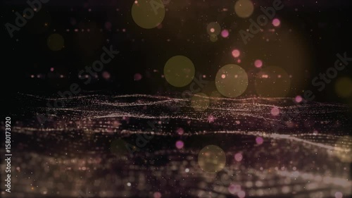 abstract wave and bokeh background