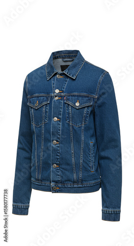Denim Blue Jacket Apparel Fashion Clothing Style isolated PNG