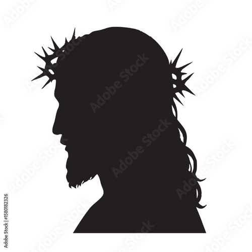 silhouette of a Jesus Christ 