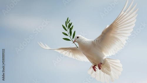 Wallpaper Mural Dove carrying olive branch, symbol of peace and hope Torontodigital.ca
