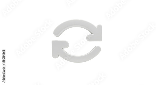 Gray Refresh Arrow Loop Cycle Repeat with Transparent Background
