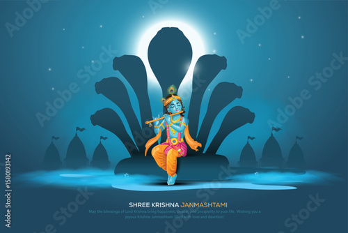 Dahi handi indian festival of lord shree krishna janmashtami. Creative vector illustration design.