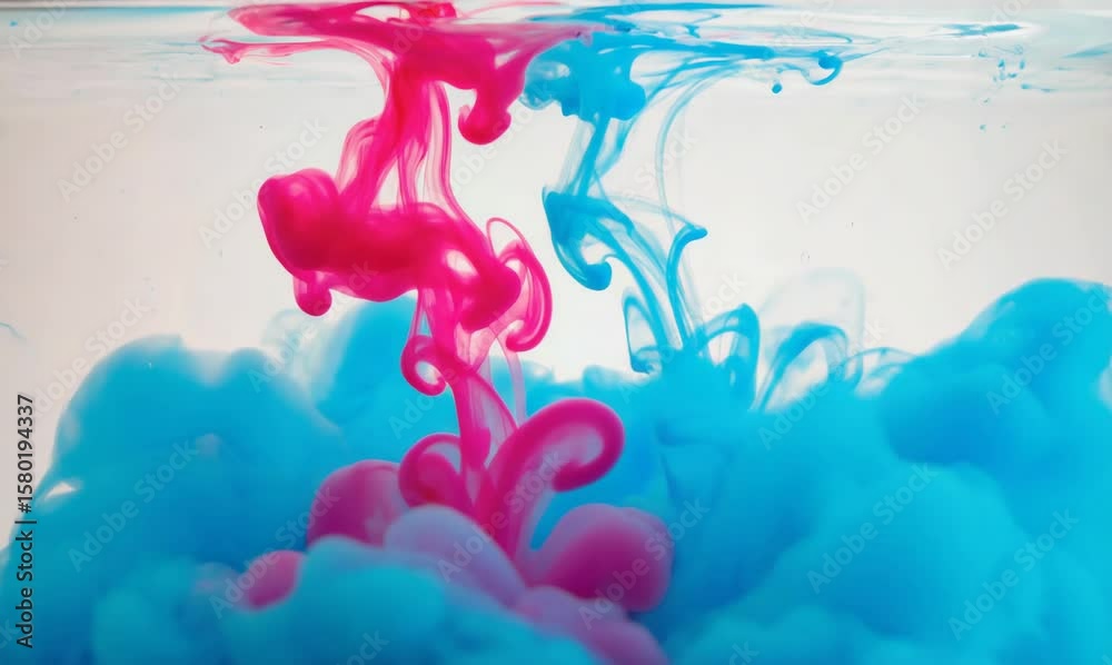 beautiful ink diffusion in water captured in stunning clarity