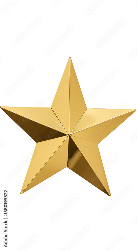 Obraz premium Illustration of Golden Metallic Award Star With Elegant Decorative Shape