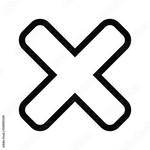 X mark icon for close, cancel, or delete actions
