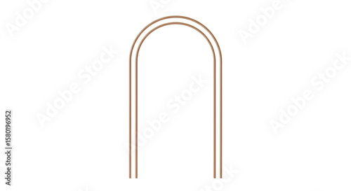 Illustration of Brown Arch Line Elegant Geometric Minimalist on Transparent