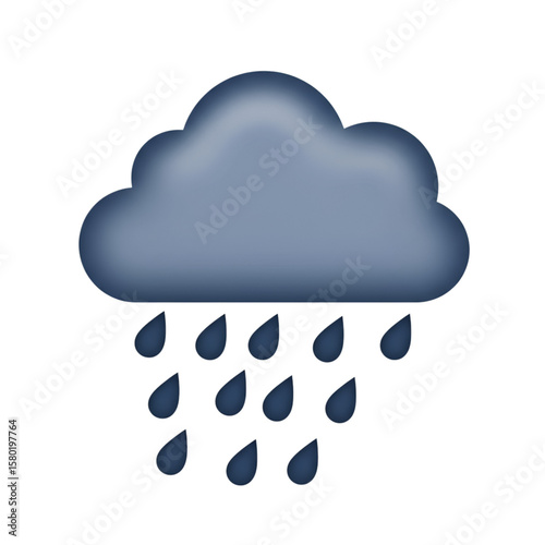 Illustration of Rain Cloud Weather Storm and Precipitation on Background
