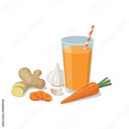 Refreshing Carrot, Ginger, and Garlic Juice A Healthy and Delicious Drink Recipe