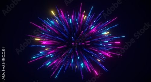 Colorful Fireworks Light Effect Background