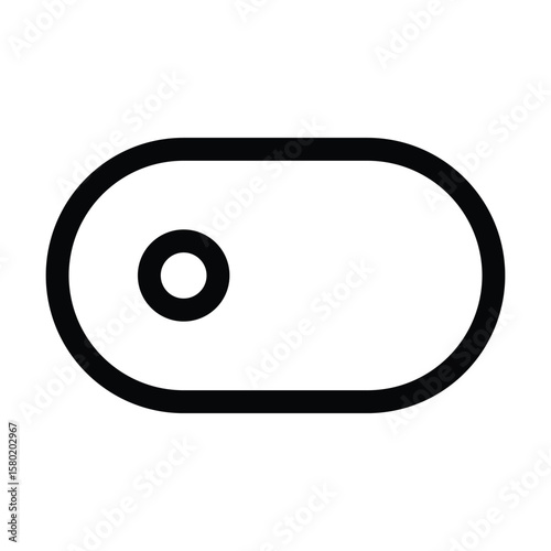Outline toggle icon for switch controls and settings