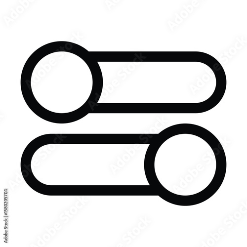 Outline settings icon for options, preferences, or configuration