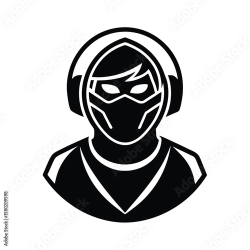 gamer-ninja-character-with-face-mask-and-headset