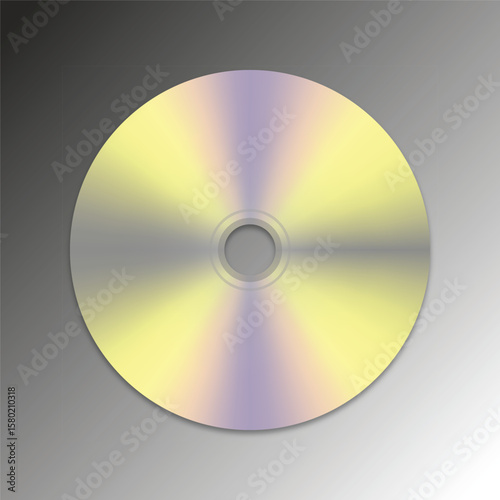 Golden CD Rom: A shiny golden CD Rom with a gradient effect, reflecting light, symbolizing data storage and technology.