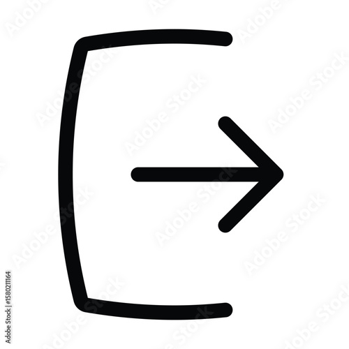 Outline log out icon for sign-out or exit functionality