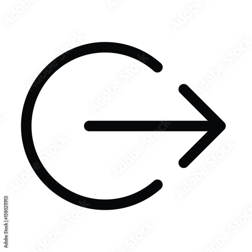 Outline log out icon for sign-out or exit functionality