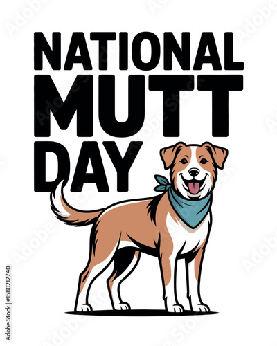 National Mutt Day Cute Mixed Breed Dog Celebration Pet Love