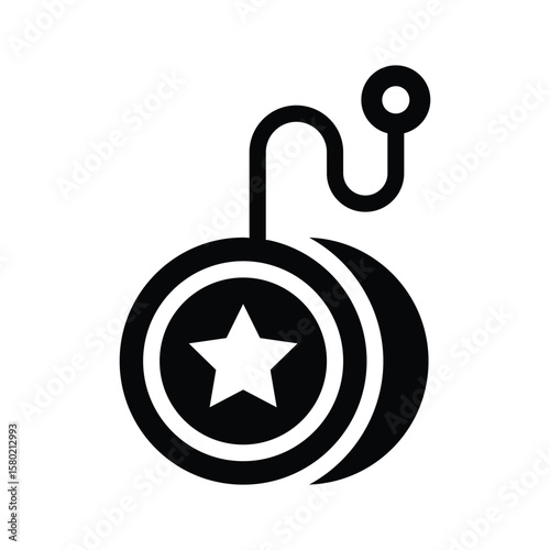 yoyo glyph icon illustration vector graphic.eps