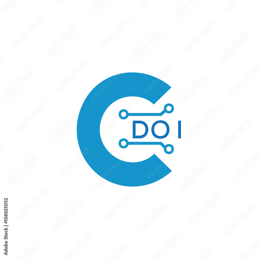 Classic Shield Logo with Stars and DOI Letters – Premium Badge or Security Brand Identity. DOI Letter Logo.
