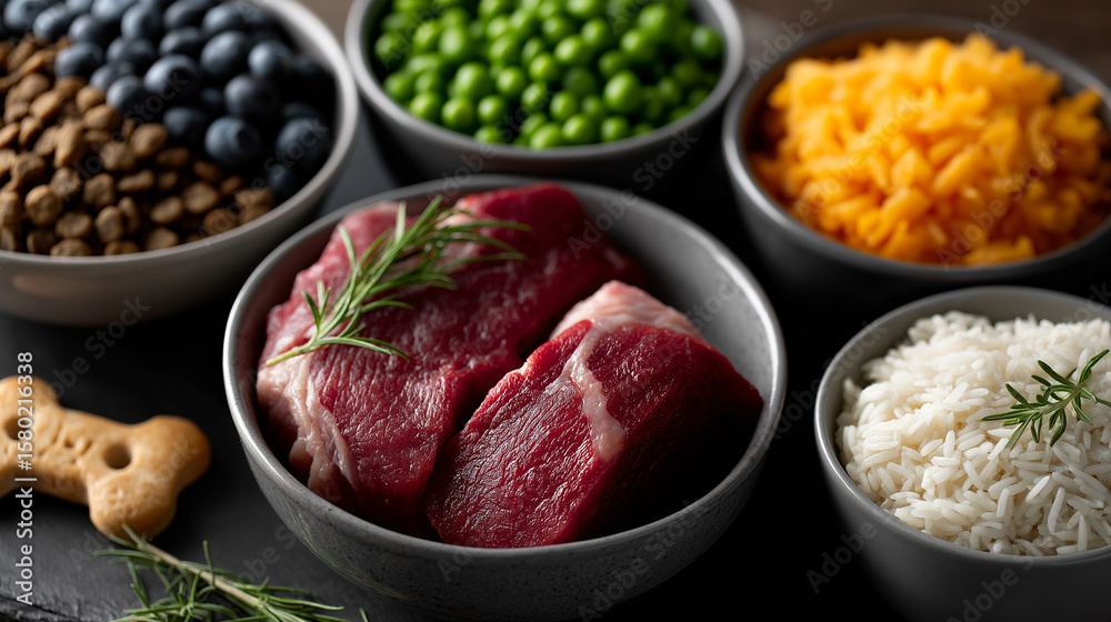Top-Down View of Balanced Pet Food Ingredients Featuring Raw Meat, Vegetables, and Dry Kibble on Neutral Rustic Background, pet food, dog nutrition, cat food, raw feeding, natural pet diet,
holistic Top-Down View of Balanced Pet Food Ingredients Featuring Raw Meat, Vegetables, and Dry Kibble on Neutral Rustic Background, pet food, dog nutrition, cat food, raw feeding, natural pet diet,
holistic