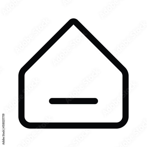 Outline home icon for homepage, house, or building links