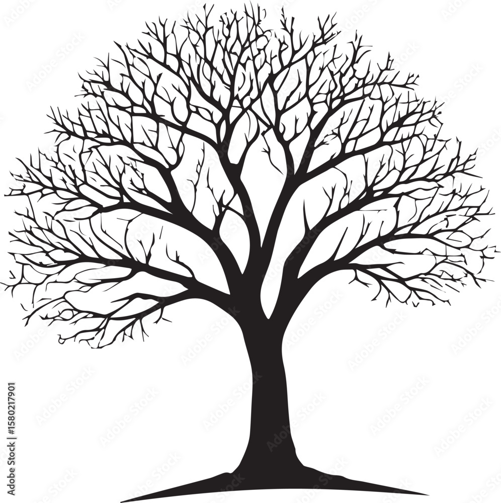 Obraz premium Tree silhouette Vector | Minimalist & Trendy Tree Silhouette Design | Unique & Stylish Tree Artwork for Vector design 