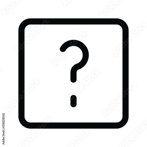 Outline help icon for questions, support, and assistance
